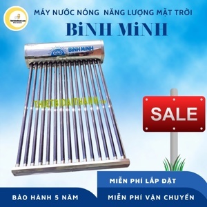 Bình nóng lạnh thái dương năng Bình Minh Inox 304 140 lit