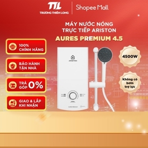 Bình nóng lạnh trực tiếp Ariston Aures Premium+ 4.5P có bơm