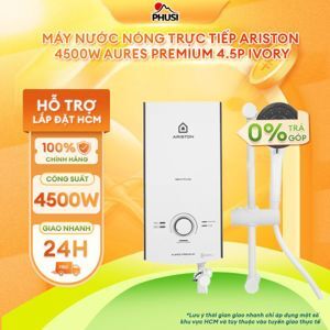 Bình nóng lạnh trực tiếp Ariston Aures Premium 4.5P kèm sen cây