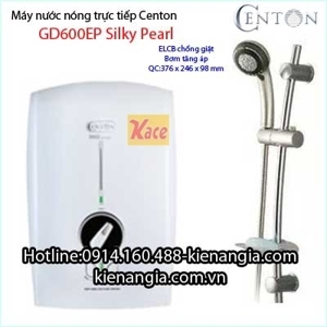 Bình nóng lạnh trực tiếp Centon GD600EP - 4500W, chống giật