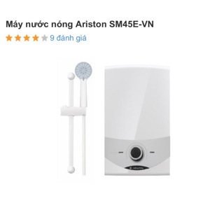 Bình nóng lạnh trực tiếp không bơm Ariston SM45E-VN