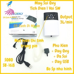 Máy oxy sạc điện 1 vòi Sobo SB 168