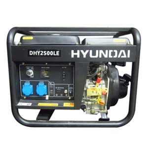 Máy phát điện Hyundai DHY2500LE (DHY 2500LE) công suất liên tục 2.2 KVA; Đề nổ; chạy dầu