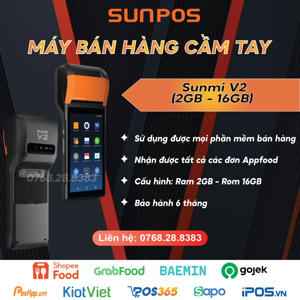 Máy POS bán hàng cầm tay Sunmi V2