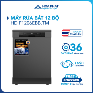 Máy rửa bát 12 bộ Hòa Phát HD F1206EBB.TM