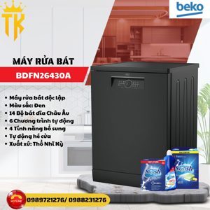 Máy rửa bát Beko 14 bộ BDFN26430A