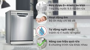 Máy rửa bát độc lập 12 bộ Bosch SMS4IVI01P