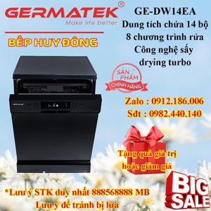 Máy rửa bát Germatek 14 bộ Germatek GE-DW14EA