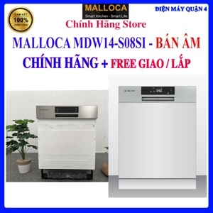 Máy rửa bát Malloca 14 bộ MDW14-S08SI