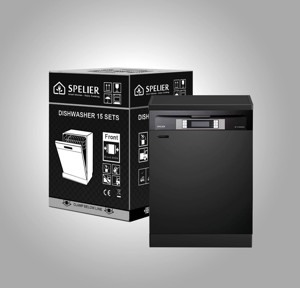 Máy rửa bát độc lập Spelier 15 bộ SP 15 DW B/HA