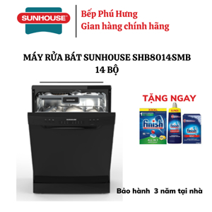 Máy rửa bát Sunhouse 14 bộ SHB8014SMB