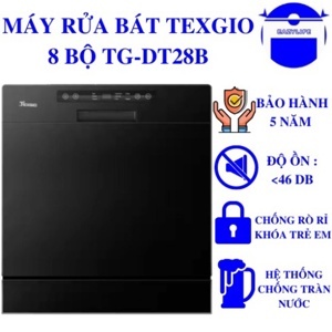 Máy rửa bát để bàn Texgio 8 bộ TG-DT28B