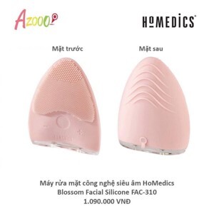 Máy rửa mặt USA HoMedics Blossom FAC-310 - Silicone kháng khuẩn công nghệ siêu âm