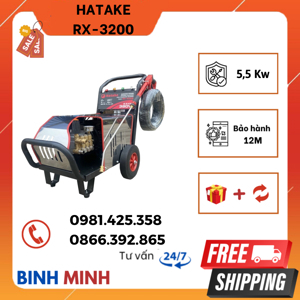 Máy rửa xe cao Áp 5.5Kw Hatake RX-3200