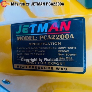 Máy rửa xe chuyên nghiệp Jetman PCA-2200A (2200W)