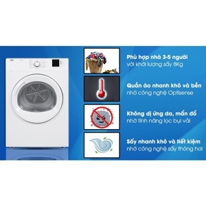 Máy sấy quần áo Beko DA8112RX0W - 8kg