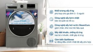 Máy sấy quần áo Beko 9 kg B3T4329M