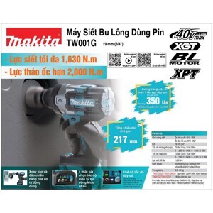 Máy siết bu lông 40V Makita TW001GZ