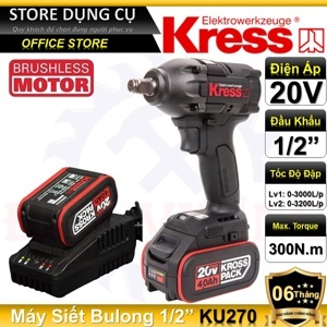 Máy siết bu lông dùng pin Li-ion 20V 1Worx Kress KU270