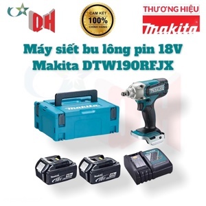 Máy siết bu lông dùng pin Makita DTW190RFJX 18V