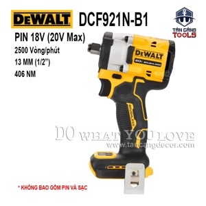 Máy siết bu lông pin 20V Max DeWalt DCF921N-B1