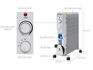 Máy sưởi dầu Midea MH-023-11A