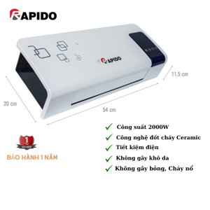 Máy sưởi gốm Rapido RCH2000-D