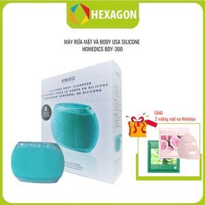 Máy tẩy da chết và massage cơ thể USA Silicone kháng khuẩn, công nghệ siêu âm HoMedics BDY-300