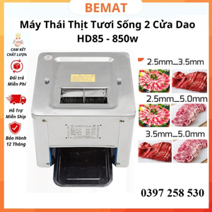Máy thái thịt tươi sống, thịt tái Yamafuji HD85 - 2 cửa