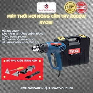 Máy thổi hơi nóng Ryobi HG-2000K