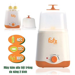Máy tiệt trùng hâm sữa đa năng 2 bình Fatzbaby FB3011SL