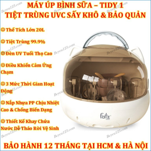 Máy tiệt trùng UVC sấy khô bảo quản úp bình sữa Fatzbaby Tidy 1 FB4268WM