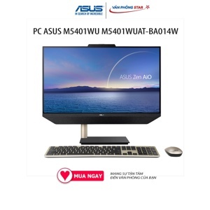 Máy tính để bàn Asus All in One M5401WUAT-BA014W - AMD Ryzen 5 5500U, 8GB RAM, SSD 512GB, 23.8 inch