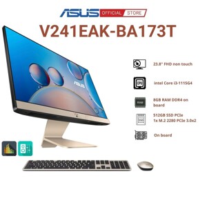 Máy tính để bàn Asus All in one V241EAK-BA173T - Intel Core i3-1115G4, 8GB RAM, SSD 512GB, 23.8 inch