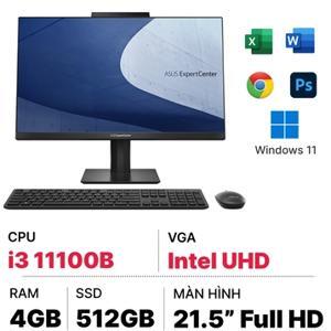 Máy tính để bàn Asus ExpertCenter AIO E5202WHAK-BA076W - Intel Core i3 -11100B, 4GB RAM, SSD 512GB, Intel UHD Graphics, 21.5 inch