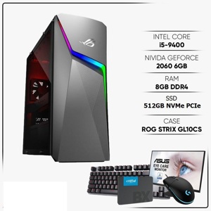 Máy tính để bàn Asus Rog Strix GL10CS-VN023T - Intel Core i5-9400, 8GB RAM, SSD 512GB, Nvidia GeForce RTX 2060 6GB GDDR6