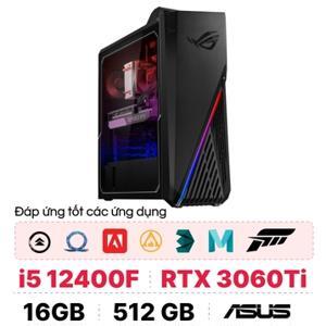 Máy tính để bàn Asus Rog Strix G15CF-51240F141W - Intel Core i5-12400F, 16GB RAM, SSD 512GB, Nvidia GeForce RTX 3060Ti 8GB GDDR6