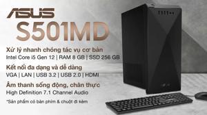 Máy tính để bàn Asus S501MD-512400079W - Intel Core i5-12400, 8GB RAM, SSD 512GB, Intel UHD Graphics 730