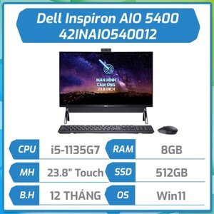 Máy tính để bàn Dell Inspiron AIO 5400 42INAIO540012 - Intel Core i5-1135G7, 8GB RAM, SSD 512GB, Intel Iris Xe Graphics, 23.8 inch