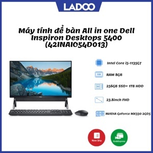 Máy tính để bàn Dell Inspiron AIO 5400 42INAIO54D013 - Intel Core i5-1135G7, 8gB RAM, SSD 256GB, Nvidia GeForce MX330 2GB, 23.8 inch