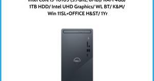 Máy tính để bàn Dell Inspiron 3891MT GTT0X1 - Intel Core i3-10105, 4GB RAM, HDD 1TB, Intel UHD Graphics 630