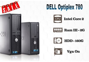 Máy tính để bàn Dell Optiplex 780 - Intel® Core™2 Quad Processor Q9550, Ram 2GB, HDD 160Gb