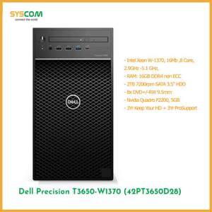 Máy tính để bàn Dell Precision 3650 Towe 42PT3650D28 - Intel Xeon W-1370, 16GB RAM, HDD 2TB, Nvidia Quadro P2200 5GB