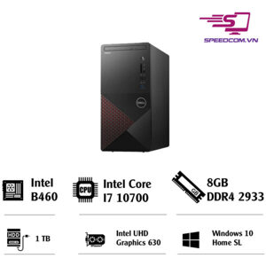 Máy tính để bàn Dell Vostro 3888 MTI78105W - Intel Core i7-10700, 8GB RAM, SSD 1TB, Integrated Graphics