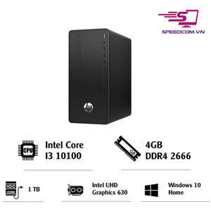Máy tính để bàn HP 280 Pro G6 MT 1C7Y3PA - Intel Core i3-10100, 4GB RAM, HDD 1TB, Intel UHD Graphics 630