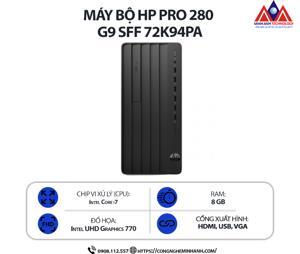 Máy tính để bàn HP 280 Pro G9 SFF 72K94PA - Intel core i7-12700, 8GB RAM, SSD 256GB, Intel UHD Graphics 770