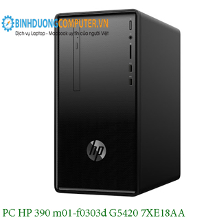 Máy tính để bàn HP 390 M01-F0303d 7XE18AA - Intel Pentium Gold G5420, 4GB RAM, HDD 1TB, Intel UHD Graphics