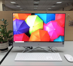 Máy tính để bàn HP AIO 24-df0039d 180N9AA - Intel core i3-10100T, 4GB RAM, SSD 512GB, Intel UHD Graphics, 23.8 inch