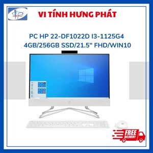 Máy tính để bàn HP All In One 22-df1022d 4B6E0PA - Intel Core i3-1125G4, 4GB RAM, SSD 256GB, Intel UHD Graphics, 21.5 inch