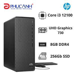 Máy tính để bàn HP M01-F2029d 77B55PA - Intel Core i3-12100, 8GB RAM, SSD 256GB, Intel UHD Graphics